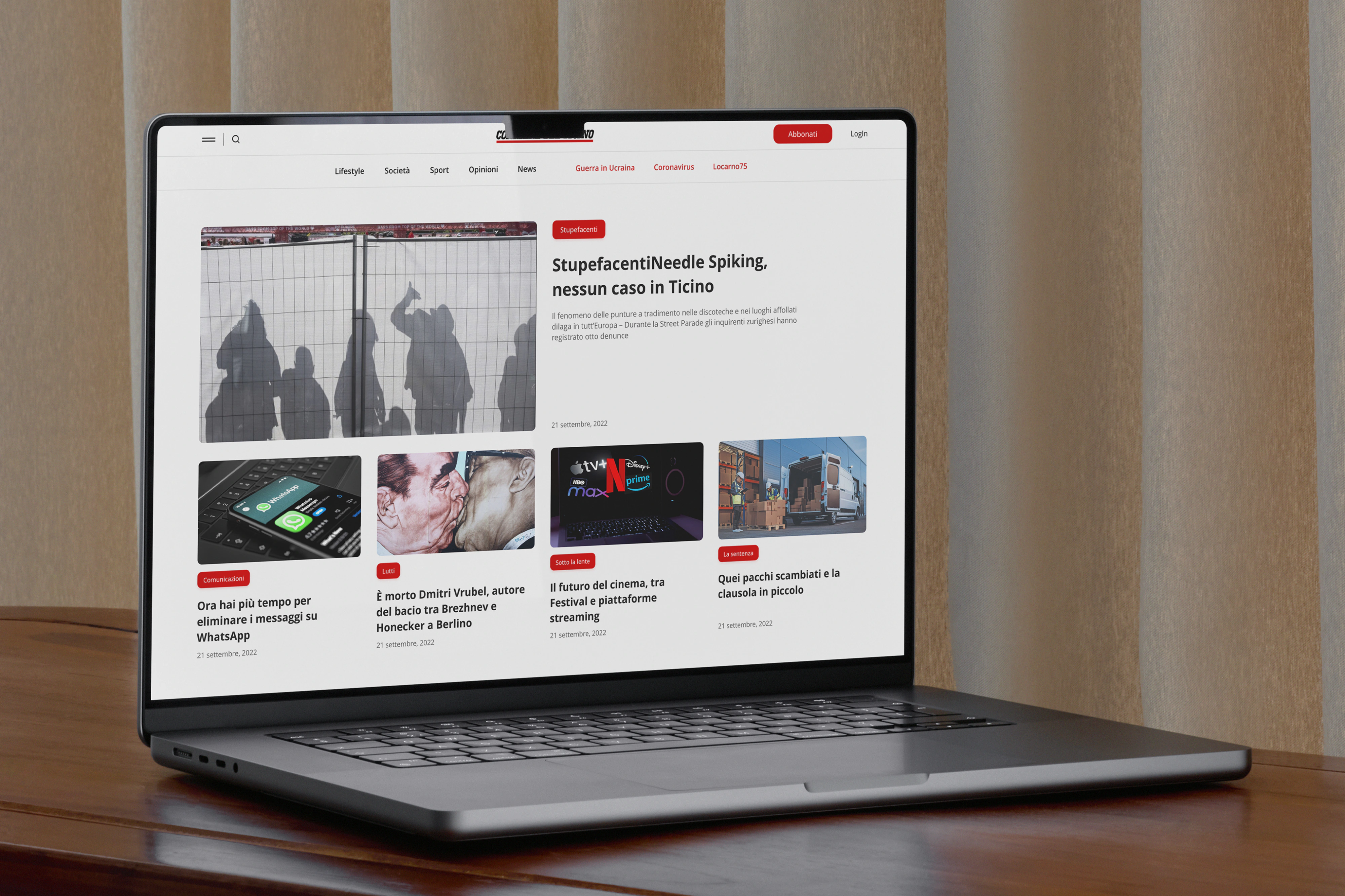 Corriere del Ticino: wide case-study banner