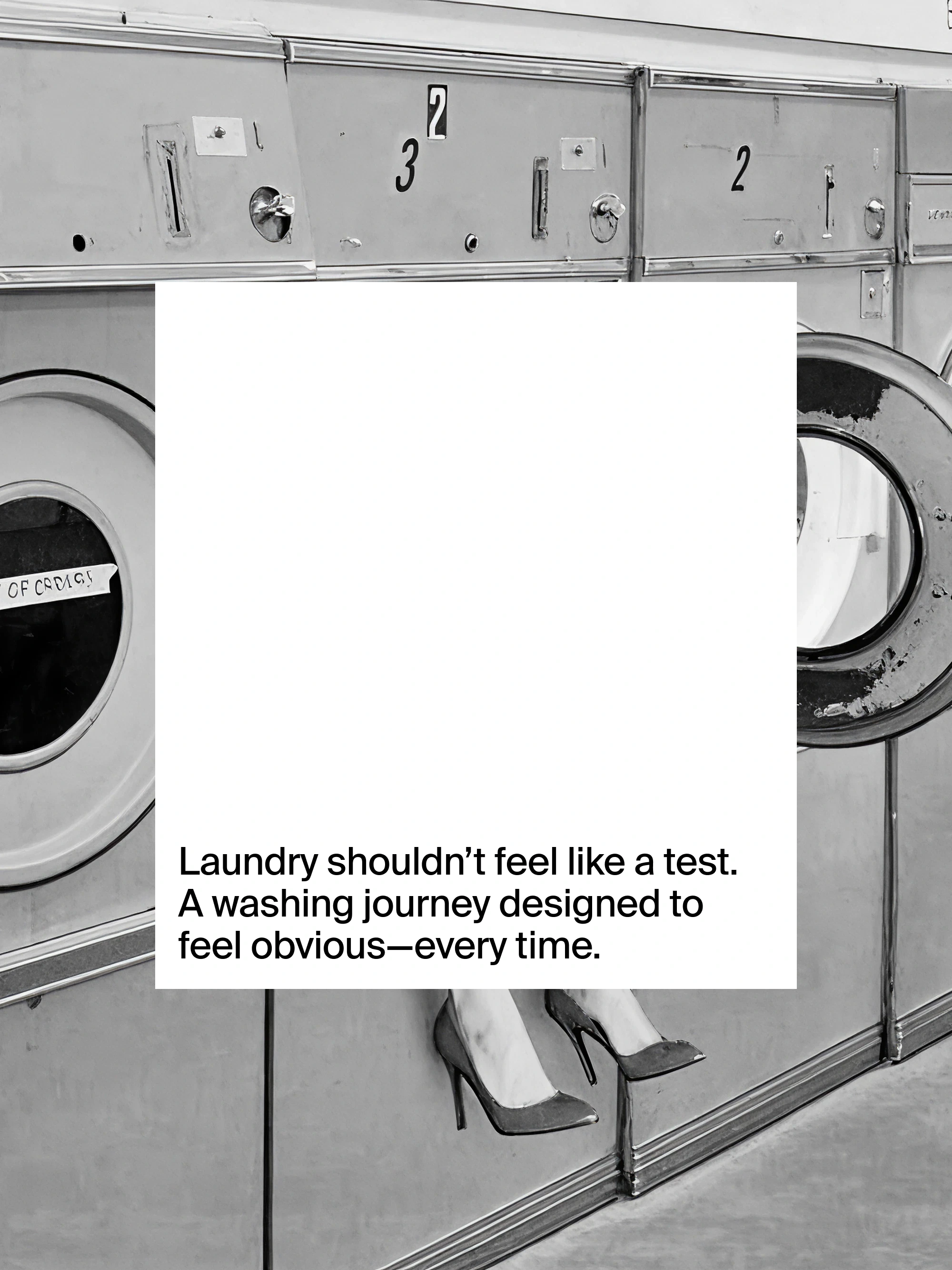 Laundry OS: primary flow and load setup, one beat at a time